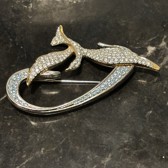 1999 Authentic Swarovski “Freedom Dove” Rhinestones Brooch - Picture 6 of 8